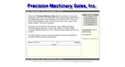 Desktop Screenshot of precisionmachinerysales.com